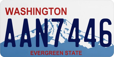 WA license plate AAN7446