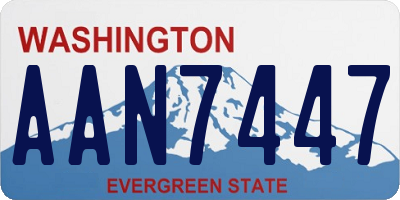 WA license plate AAN7447