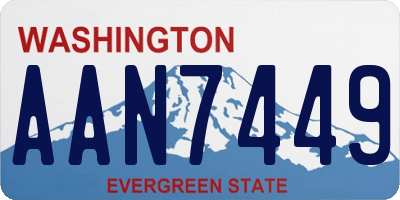 WA license plate AAN7449