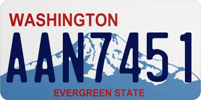 WA license plate AAN7451