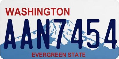 WA license plate AAN7454