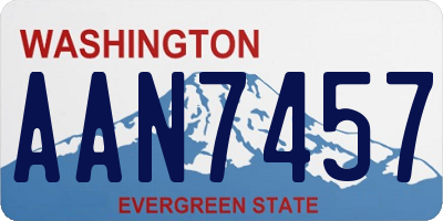 WA license plate AAN7457