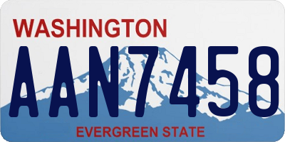 WA license plate AAN7458