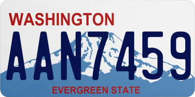 WA license plate AAN7459