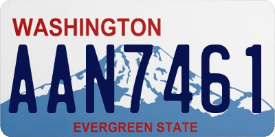 WA license plate AAN7461