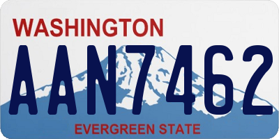 WA license plate AAN7462