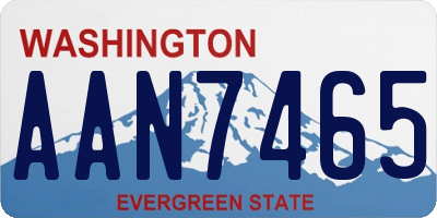 WA license plate AAN7465