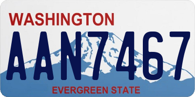 WA license plate AAN7467