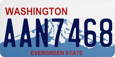 WA license plate AAN7468