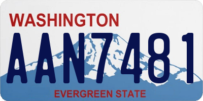 WA license plate AAN7481