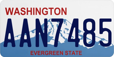 WA license plate AAN7485