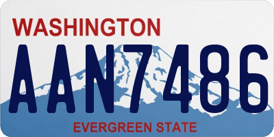 WA license plate AAN7486