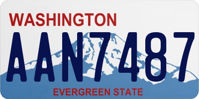 WA license plate AAN7487