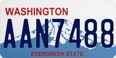 WA license plate AAN7488