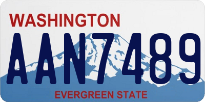 WA license plate AAN7489