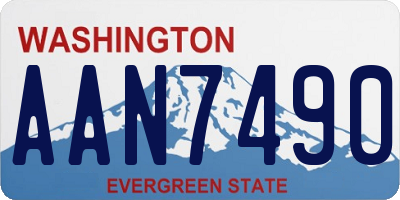 WA license plate AAN7490