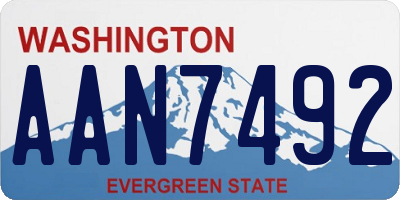 WA license plate AAN7492