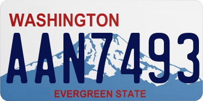 WA license plate AAN7493