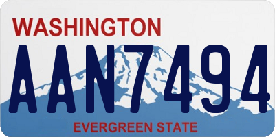 WA license plate AAN7494