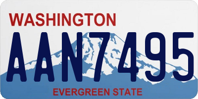 WA license plate AAN7495