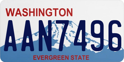 WA license plate AAN7496