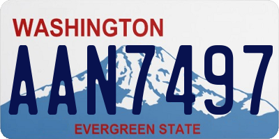 WA license plate AAN7497