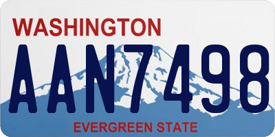 WA license plate AAN7498