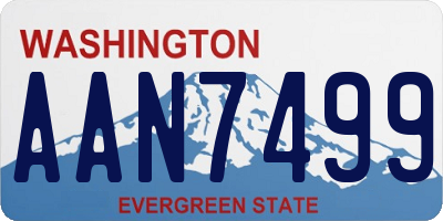 WA license plate AAN7499