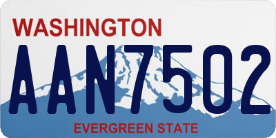 WA license plate AAN7502