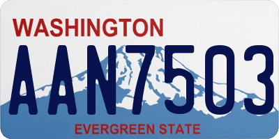 WA license plate AAN7503