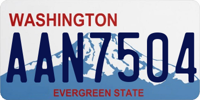 WA license plate AAN7504