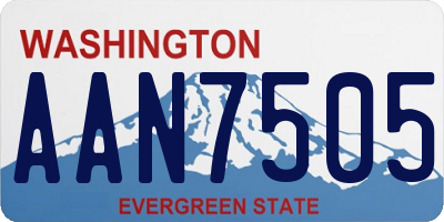 WA license plate AAN7505