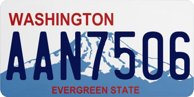 WA license plate AAN7506