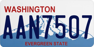 WA license plate AAN7507