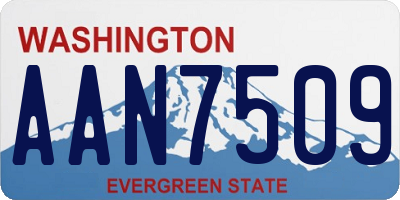 WA license plate AAN7509