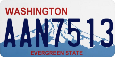 WA license plate AAN7513