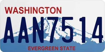 WA license plate AAN7514