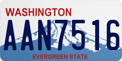 WA license plate AAN7516