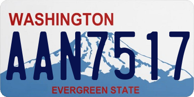 WA license plate AAN7517