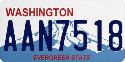 WA license plate AAN7518