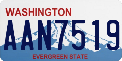 WA license plate AAN7519