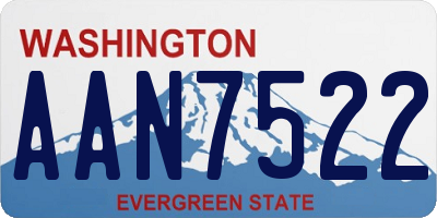 WA license plate AAN7522