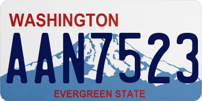 WA license plate AAN7523