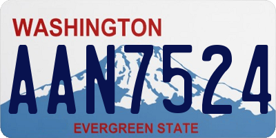 WA license plate AAN7524