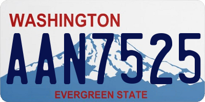 WA license plate AAN7525