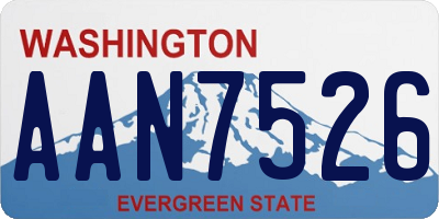 WA license plate AAN7526