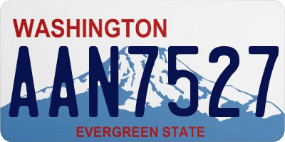 WA license plate AAN7527