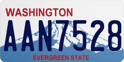 WA license plate AAN7528