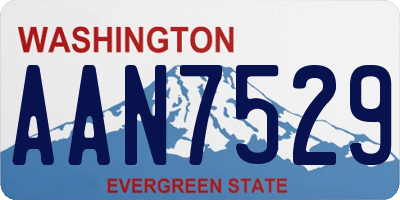 WA license plate AAN7529