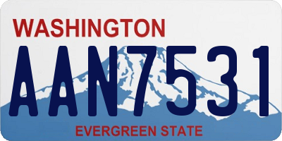 WA license plate AAN7531